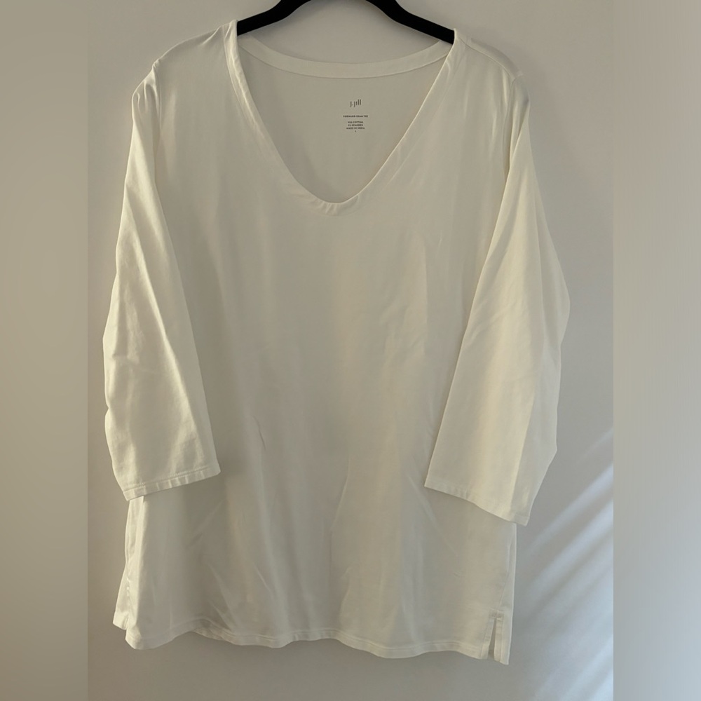 J.Jill forward seam tee